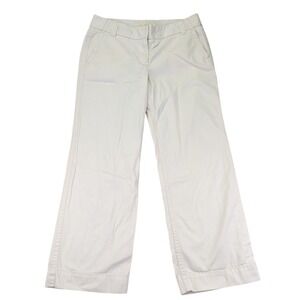 Y2K J Crew Favorite Fit Wide Leg Chino Pants Womens 10S Petite Light Pink Cotton